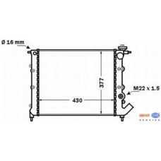 8MK 376 771-541 HELLA Радиатор, охлаждение двигателя