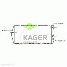 31-0002 KAGER Радиатор, охлаждение двигателя