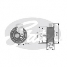 T43065 GATES Натяжной ролик, ремень грм