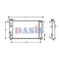 520190N AKS DASIS Радиатор, охлаждение двигателя