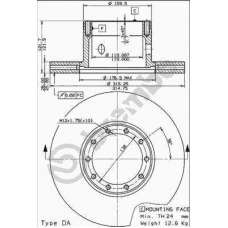 09.5797.10 BREMBO Тормозной диск