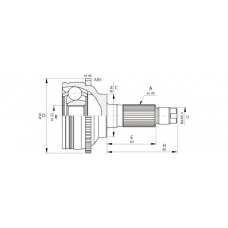 CVJ5696.10 OPEN PARTS Шарнирный комплект, приводной вал