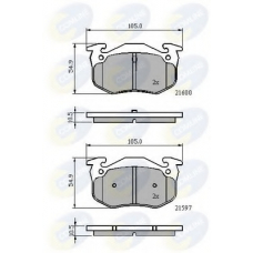 CBP01080 COMLINE Комплект тормозных колодок, дисковый тормоз