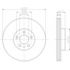 8DD 355 103-941 HELLA Тормозной диск