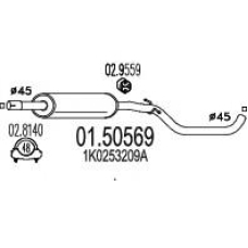 01.50569 MTS Средний глушитель выхлопных газов