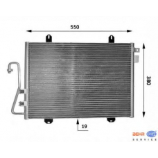 8FC 351 037-541 HELLA Конденсатор, кондиционер