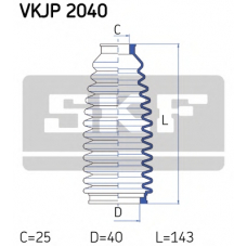 VKJP 2040 SKF Комплект пылника, рулевое управление