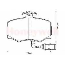 571397B BENDIX Комплект тормозных колодок, дисковый тормоз