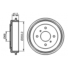 0 986 477 136 BOSCH Тормозной барабан