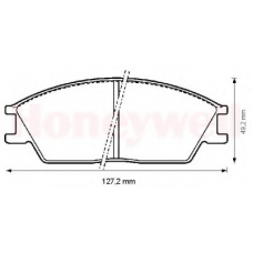 572268B BENDIX Комплект тормозных колодок, дисковый тормоз