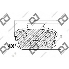 BP1441 DJ PARTS Комплект тормозных колодок, дисковый тормоз