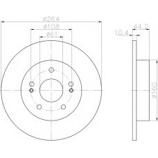 8DD 355 103-541 HELLA PAGID Тормозной диск