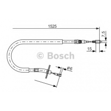 1 987 477 858 BOSCH Трос, стояночная тормозная система