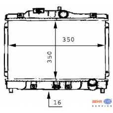 8MK 376 706-691 HELLA Радиатор, охлаждение двигателя