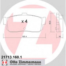 21713.160.1 ZIMMERMANN Комплект тормозных колодок, дисковый тормоз