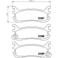 8DB 355 009-911 HELLA Комплект тормозных колодок, дисковый тормоз