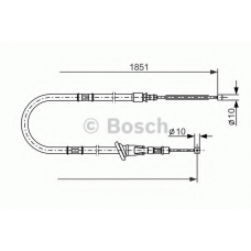 1 987 477 864 BOSCH Трос, стояночная тормозная система