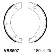 VBS507 MOTAQUIP Комплект тормозных колодок, стояночная тормозная с