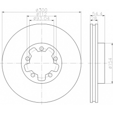 8DD 355 113-281 HELLA PAGID Тормозной диск
