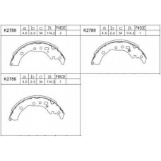 K2789 ASIMCO Комплект тормозных колодок