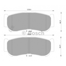 0 986 AB3 067 BOSCH Комплект тормозных колодок, дисковый тормоз