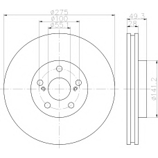 8DD 355 112-321 HELLA PAGID Тормозной диск