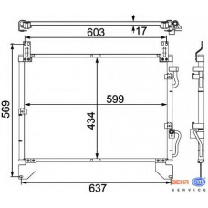 8FC 351 304-151 HELLA Конденсатор, кондиционер