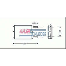 0290201 KUHLER SCHNEIDER Теплообменник, отопление салона