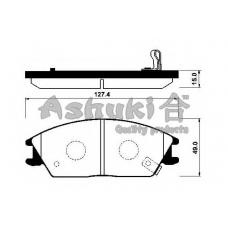 1080-9350 ASHUKI Комплект тормозных колодок, дисковый тормоз