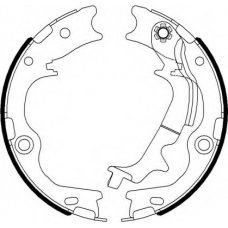 8DA 355 051-091 HELLA PAGID Комплект тормозных колодок, стояночная тормозная с