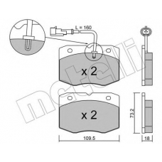 22-0139-1 METELLI Комплект тормозных колодок, дисковый тормоз