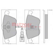 1170263 METZGER Комплект тормозных колодок, дисковый тормоз