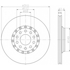 8DD 355 109-881 HELLA Тормозной диск