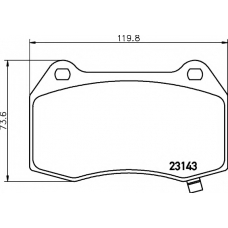 8DB 355 014-461 HELLA PAGID Комплект тормозных колодок, дисковый тормоз