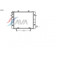 OL2059 AVA Радиатор, охлаждение двигателя