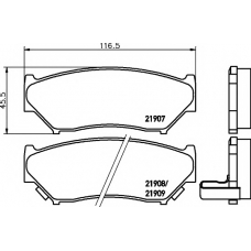 8DB 355 016-911 HELLA PAGID Комплект тормозных колодок, дисковый тормоз