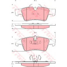 GDB1643 TRW Комплект тормозных колодок, дисковый тормоз