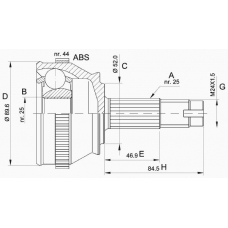 CVJ5092.10 OPEN PARTS Шарнирный комплект, приводной вал