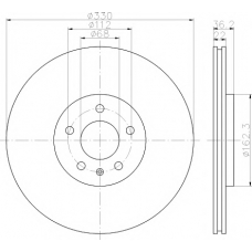 8DD 355 118-021 HELLA PAGID Тормозной диск