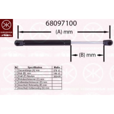 68097100 KLOKKERHOLM Газовая пружина, крышка багажник