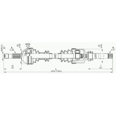 DRS6144.00 OPEN PARTS Приводной вал