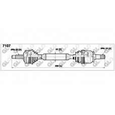 7107 GLO Приводной вал