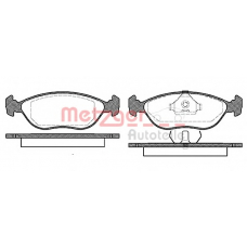 1170726 METZGER Комплект тормозных колодок, дисковый тормоз