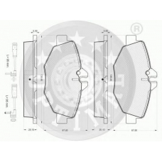 12127 OPTIMAL Комплект тормозных колодок, дисковый тормоз