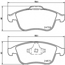 8DB 355 014-801 HELLA Комплект тормозных колодок, дисковый тормоз