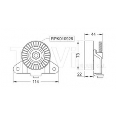 RPK010925 RPK Натяжной ролик, поликлиновой  ремень