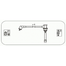 JP178 JANMOR Комплект проводов зажигания