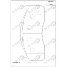 KD7802 ASIMCO Комплект тормозных колодок, дисковый тормоз