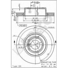 BS 8221 BRECO Тормозной диск