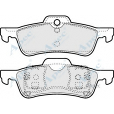 PAD1287 APEC Комплект тормозных колодок, дисковый тормоз